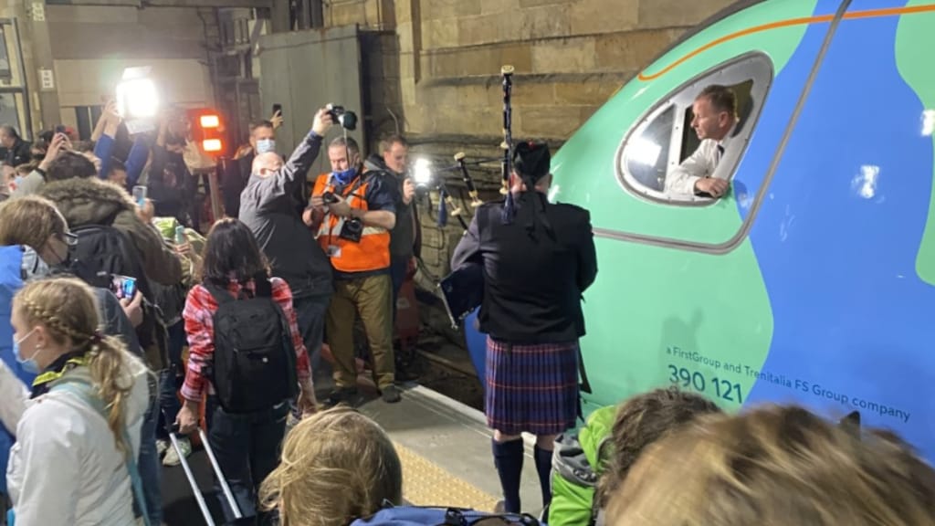 Per spoor naar de klimaattop: 'De mensen in deze trein, die gaan het verschil maken'