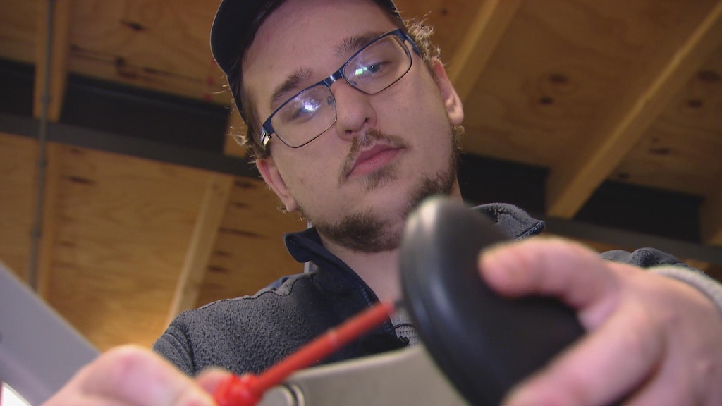 Bert aan het werk bij OPNIEUW!