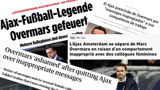 Ook in buitenland is vertrek Overmars nieuws: 'Legende ontslagen'
