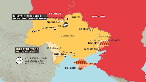Rusland valt in heel Oekraïne aan: hoe dag 1 van de oorlog verliep
