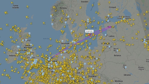 KLM vliegt komende week niet naar en over Rusland