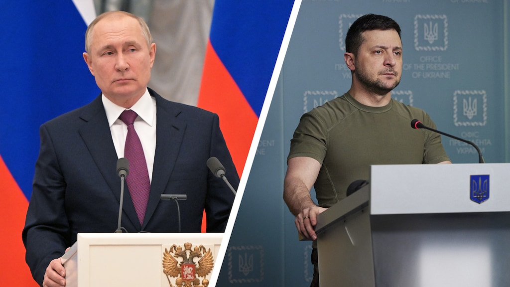 Zelenski vs. Poetin: online wint Zelenski, maar of dat Poetin iets uitmaakt...