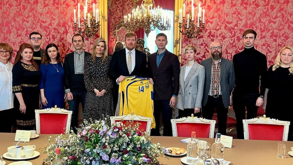 Koning Willem-Alexander belooft Evgeniy Levchenko samen naar Oekraïne te gaan