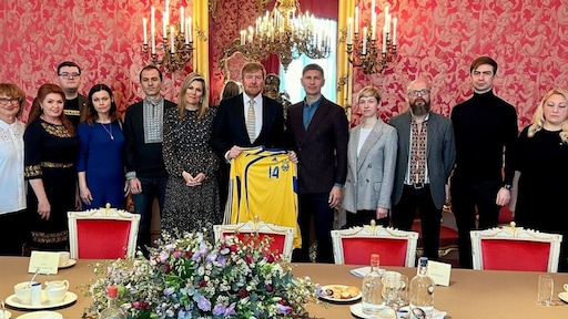 Koning Willem-Alexander belooft Evgeniy Levchenko samen naar Oekraïne te gaan