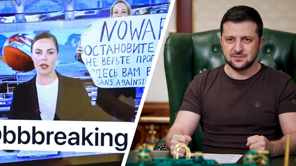 Zelenski bedankt tv-medewerkster 'die strijdt tegen nepnieuws'