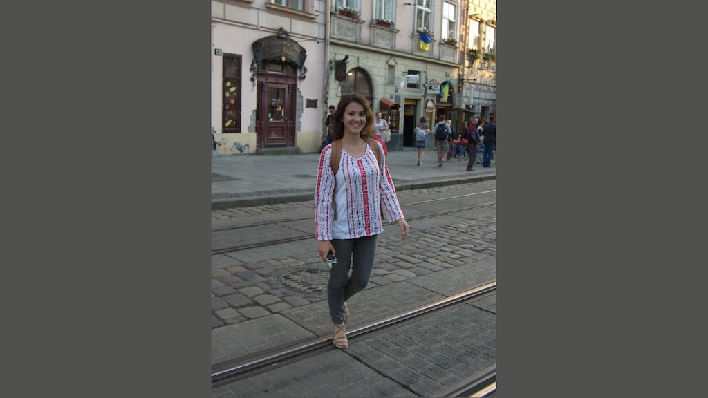 Schilling in Lviv, Oekraïne.