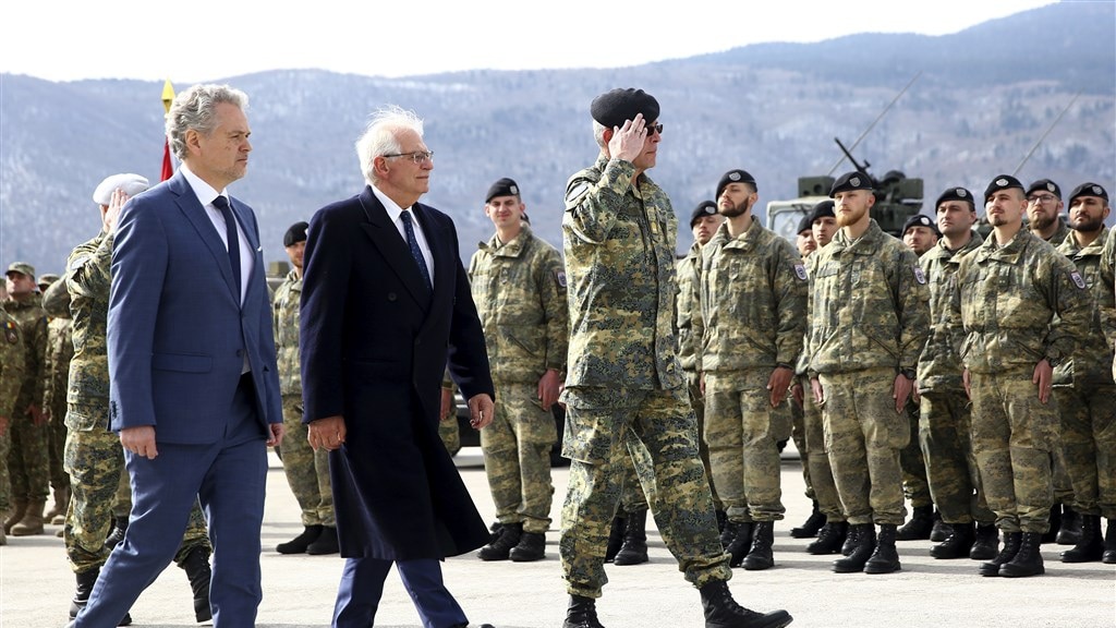 Aankomst EUFOR-troepen in Bosnië op 16 maart 2022.