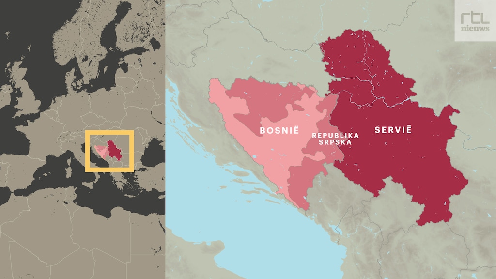 Na de oorlog in de jaren 90 is Bosnië opgedeeld. Het Servische deel in Bosnië grenst aan Servië. Al jaren wordt er gesproken over een vorm van onafhankelijkheid of aansluiting bij Servië.