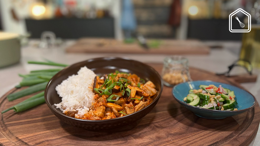 Makkelijke en snelle Hainankip met groenten en rijst