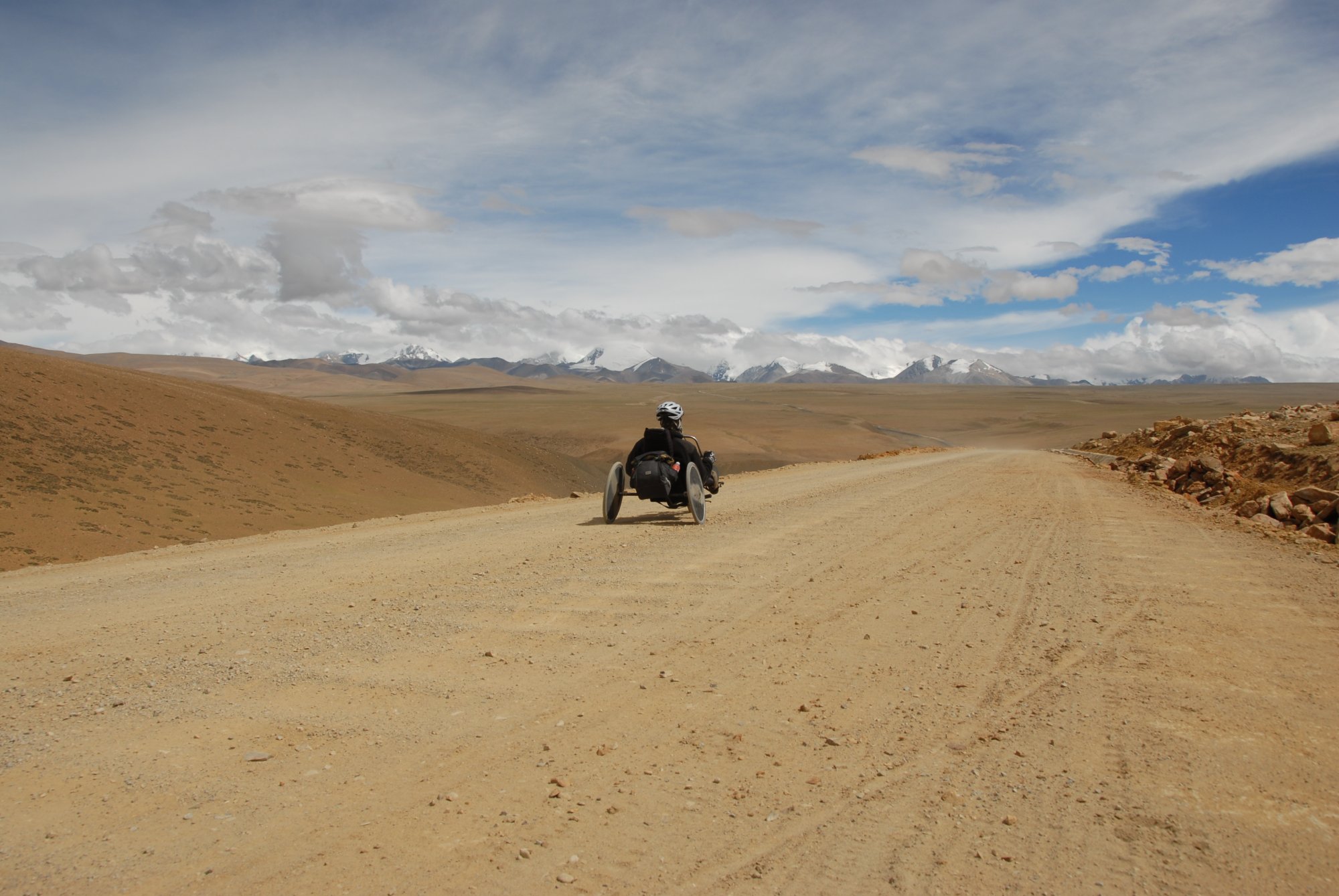 Met handbike over de Himalaya.