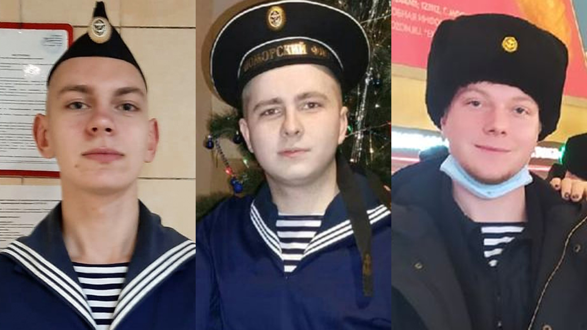 Van links naar rechts: Nikita, Danil en Mark. Ze worden alledrie vermist.