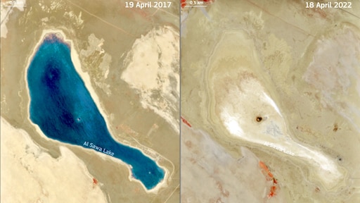 Compleet zoutmeer in Irak van de aardbodem verdwenen