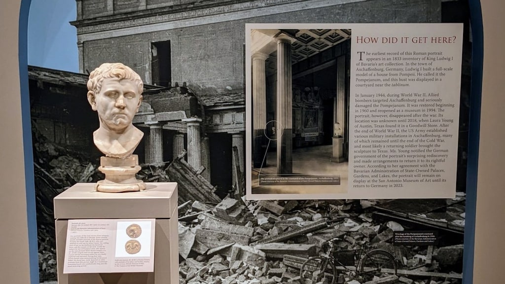 De buste staat sinds deze week in het San Antonio Museum of Art