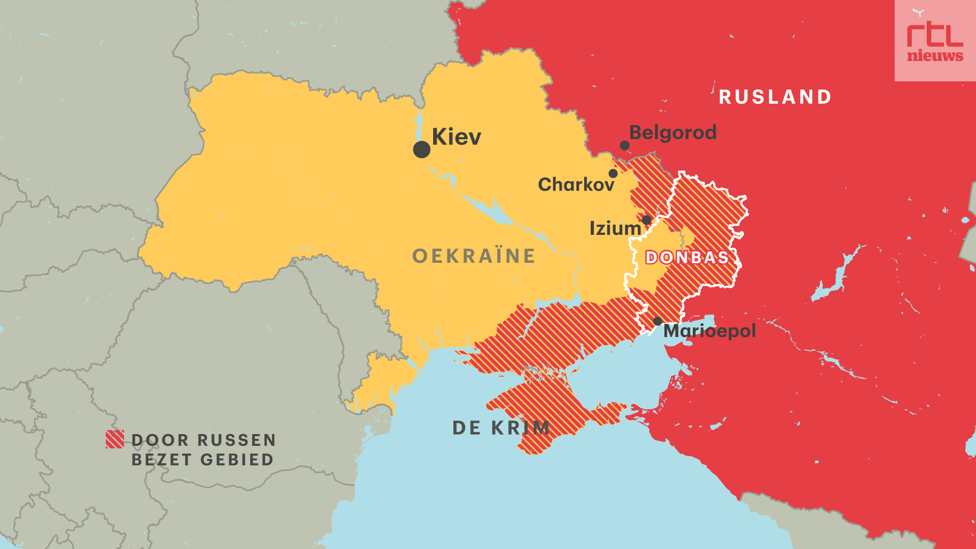 De situatie in het oosten.