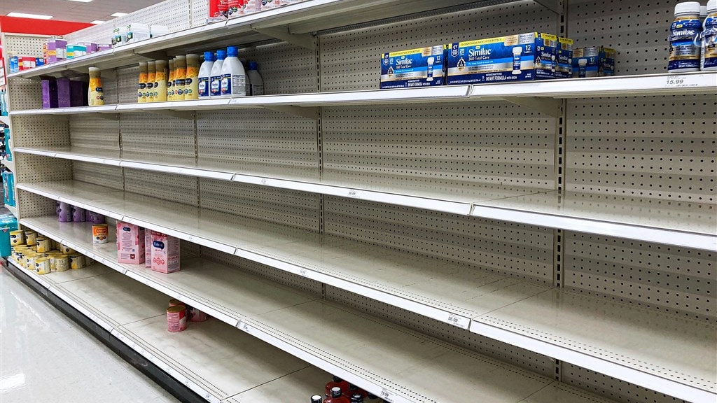Paniek bij ouders VS door nijpend tekort aan babyvoeding