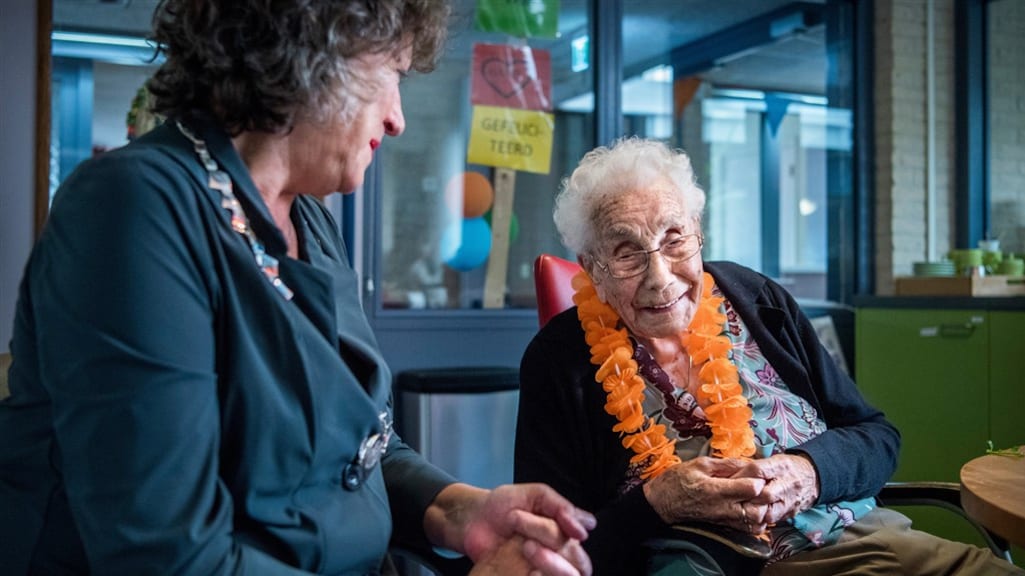 Ebeltje Boekema-Hut op haar 109de verjaardag, augustus 2020.