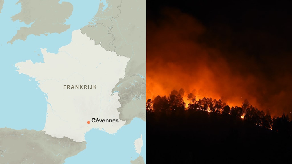 De brand woedt diep in het zuiden van het land.