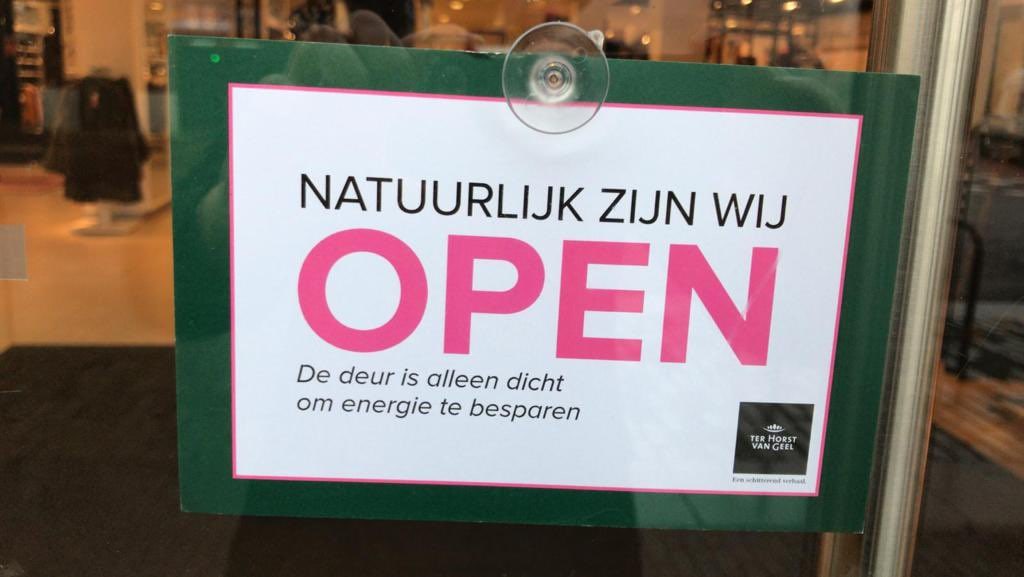 Sommige winkels hebben de deuren in Nederland al dicht als de airco aanstaat.