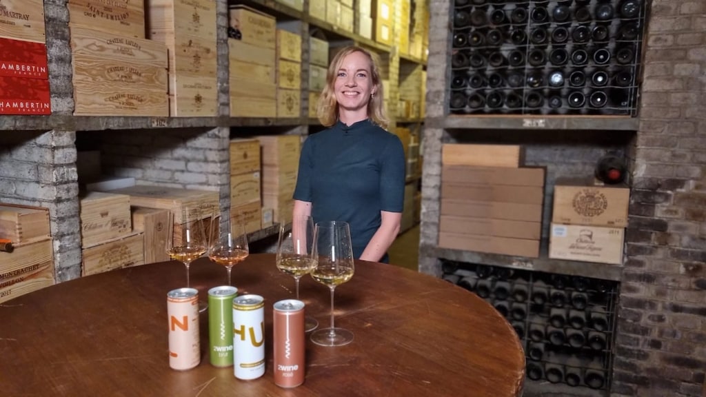 Vinoloog Isabel Ruesen zou zelf niet zo snel wijn uit blik drinken