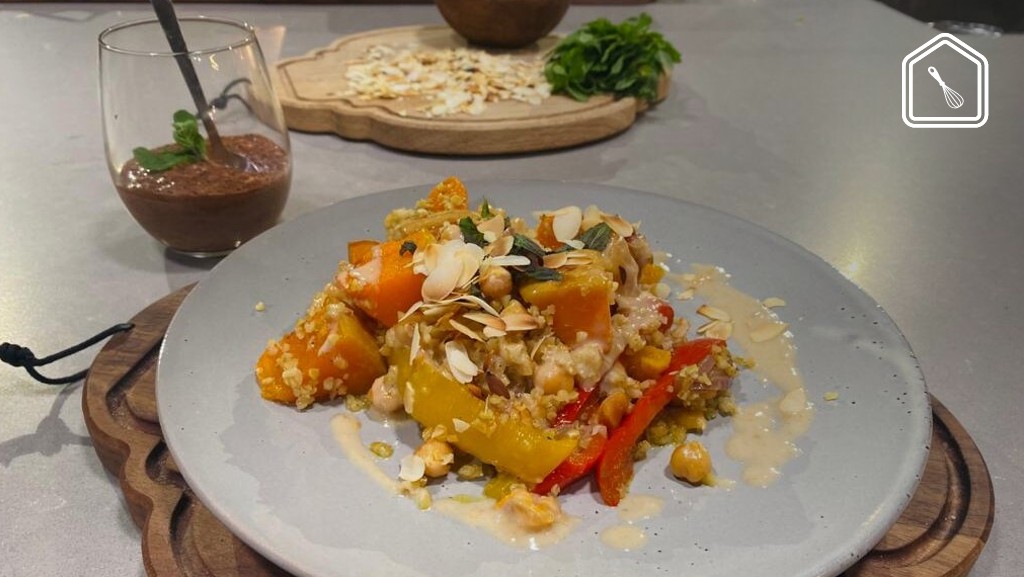 Marokkaanse groentestoof en vegan chocomousse