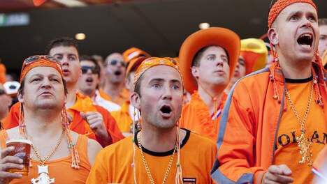 Patrick en zijn vrienden op het WK in Zuid-Afrika.