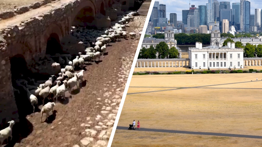 Droog, droger, droogst: foto's van een waterloos Europa (ook vanuit de ruimte)