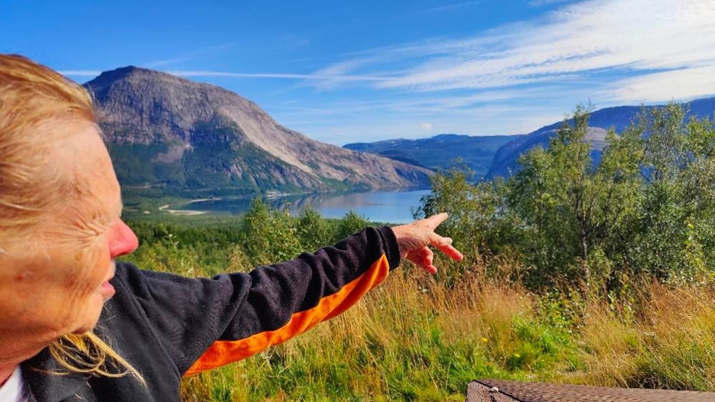 Wil wijst iets aan in de verte.