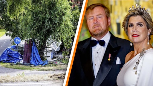 Koningspaar wenst getroffen families Nieuw-Beijerland kracht toe
