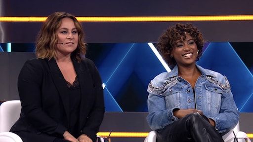 Marieke en Fred buitenspel gezet door schoonzusjes Trijntje en Edsilia in I Can See Your Voice