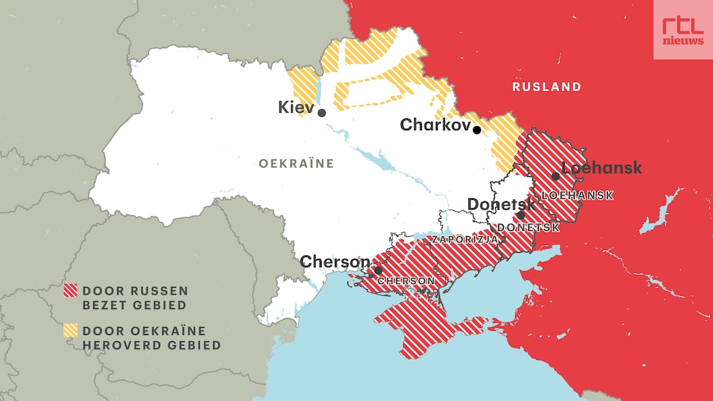 Rusland organiseert schijnreferenda in de regio's Loehansk, Donetsk, Zaporizja en Cherson