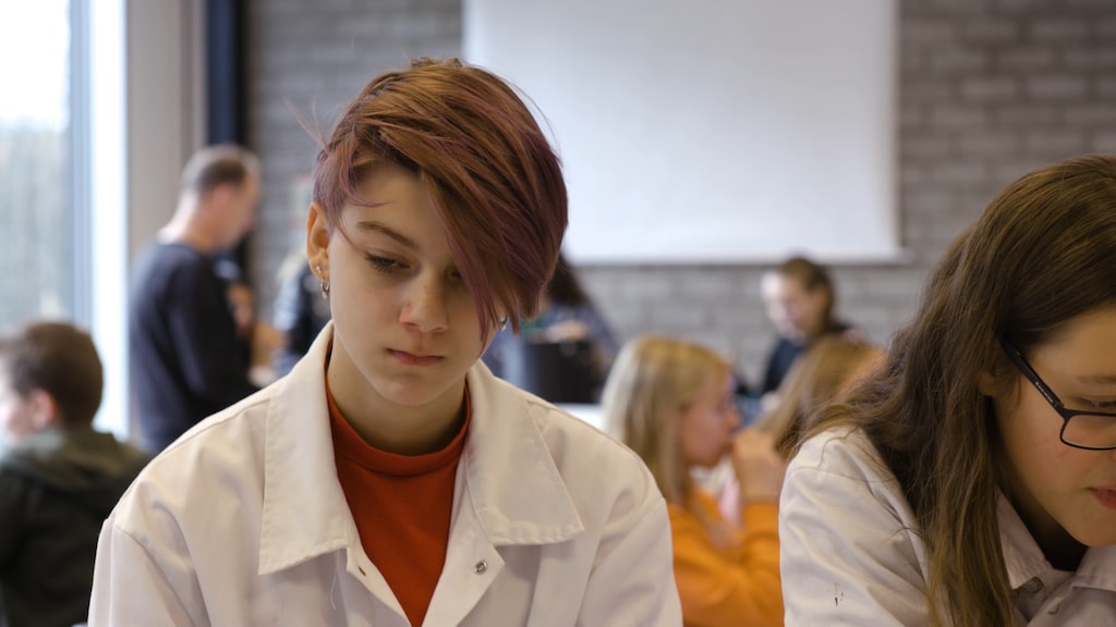 Nikki in de bovenbouw van de mavo.
