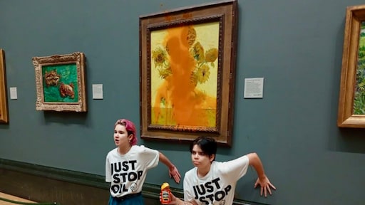 Activisten gooien soep over schilderij Vincent van Gogh in museum