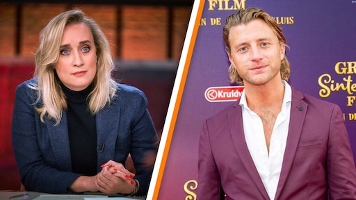 Lingo-presentator Jan Versteegh leest Eva Jinek de les