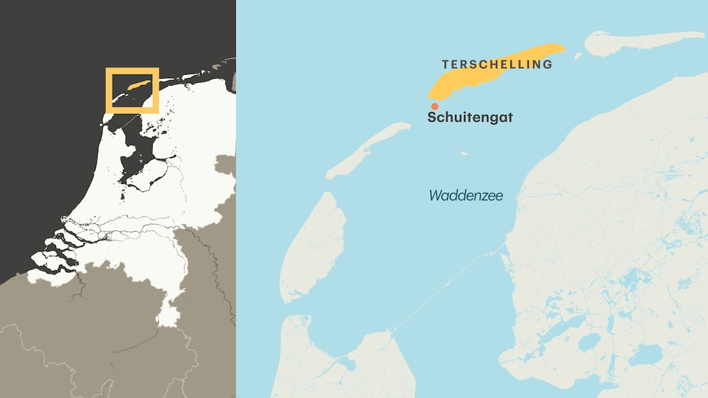 De aanvaring vond plaats bij het Schuitengat.