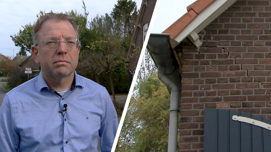 Bart van den Bemt en de schade aan zijn huis door een verzakte fundering.