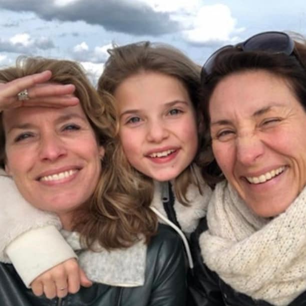 Petra met haar gezin. "Ik ben het tragere leven ontwend."