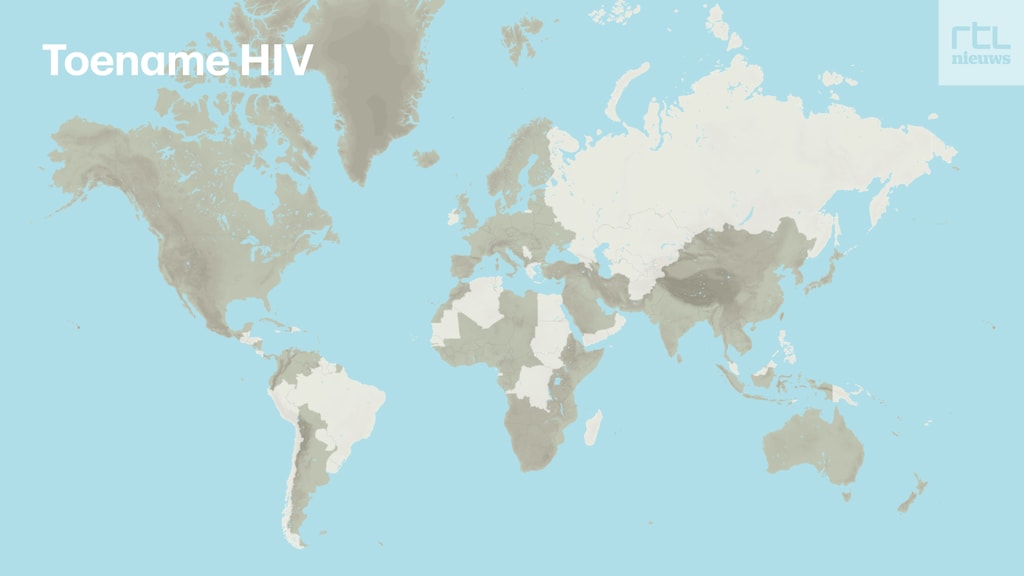 In deze landen is hiv de afgelopen tien jaar toegenomen.