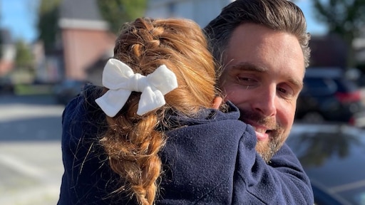 'Trotse vader' Nick Schilder op het podium met zijn dochter