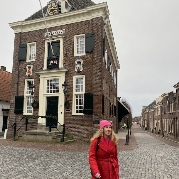 Claudia Straatmans op nieuwjaarsdag in Nieuwpoort.