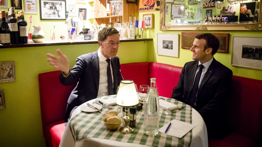 Geen banket maar rijsttafel, Rutte neemt Macron mee naar Indonesiër
