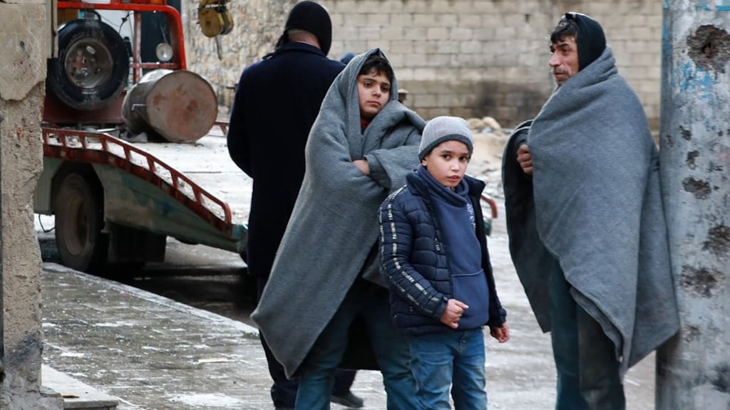 Ook de Syrische stad Aleppo is zwaar getroffen door de aardbeving.