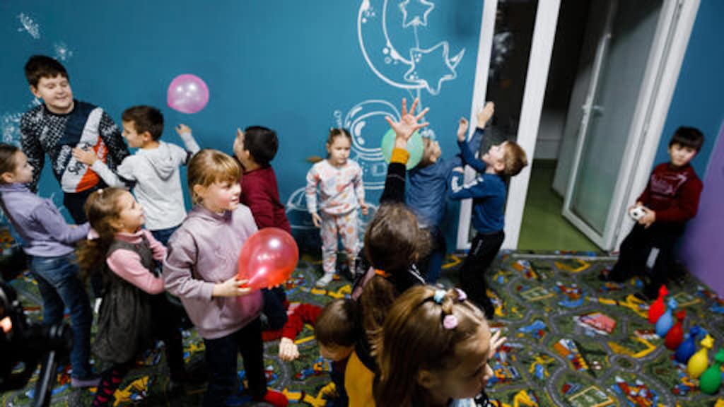 Een kindvriendelijke ruimte in Oekraïne.
