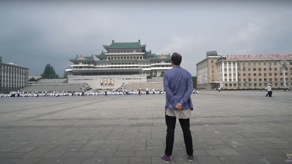 De Britse YouTuber FunForLouis filmde zijn reis in Pyongyang, Noord-Korea.