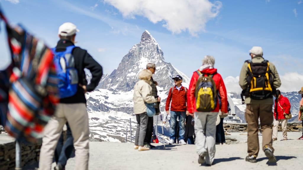 De 4478 meter hoge berg verdwijnt van de verpakkingen.