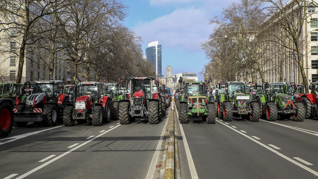 Boeren rukken afgelopen vrijdag op in Brussel