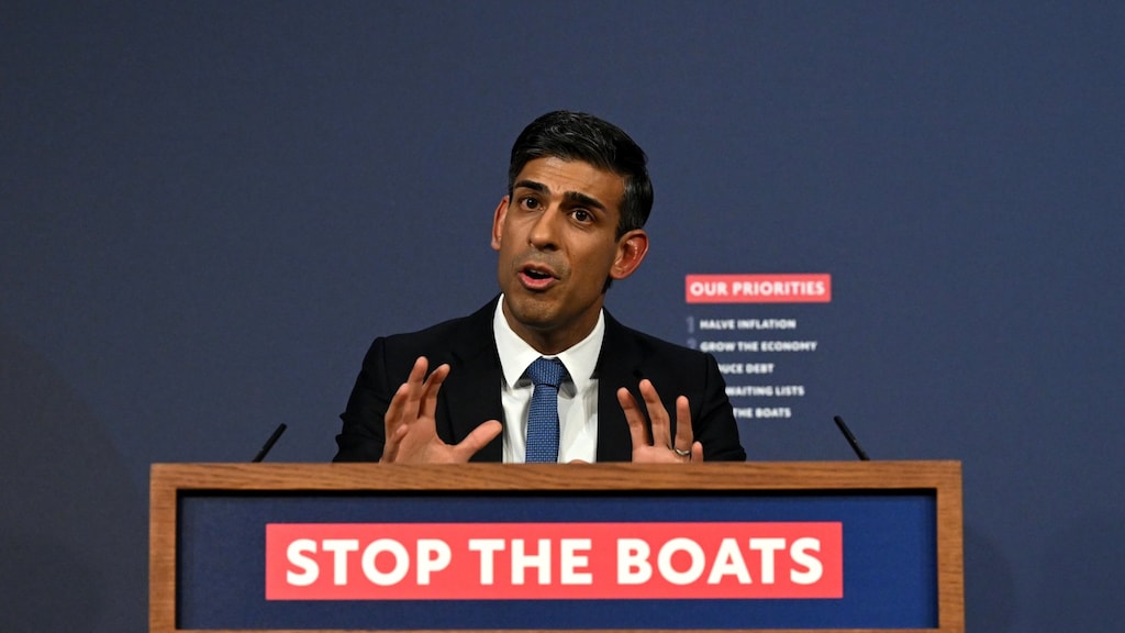 'Stop the boats' is een van de pijlers van Sunak