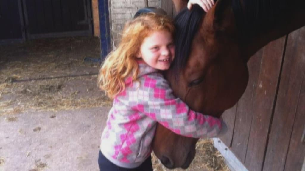 Ann-Sofie was dol op paarden.
