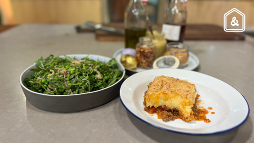 Shepherd's Pie met een frisse doperwtensalade