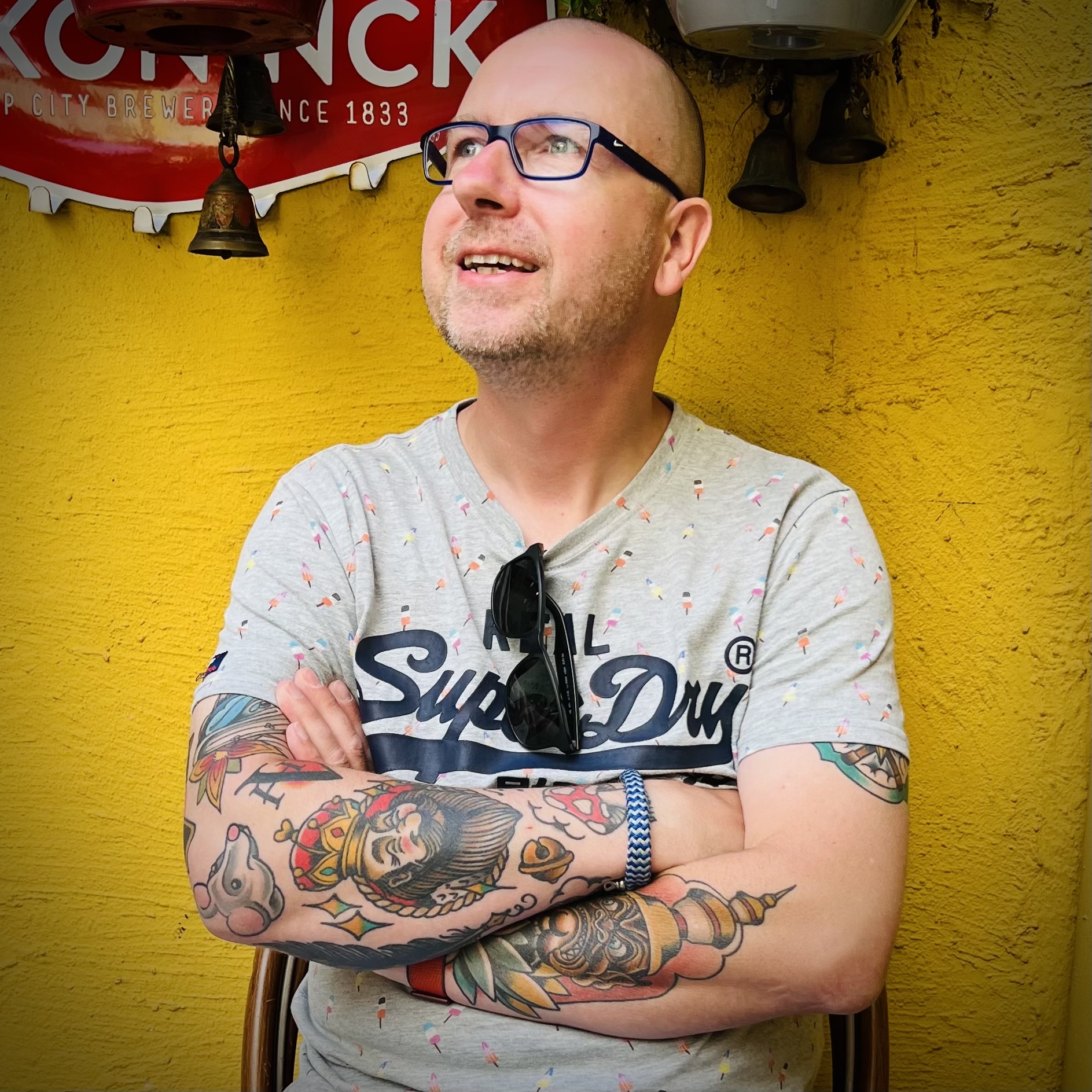 "Mijn tatoeages zijn bijna altijd zichtbaar."