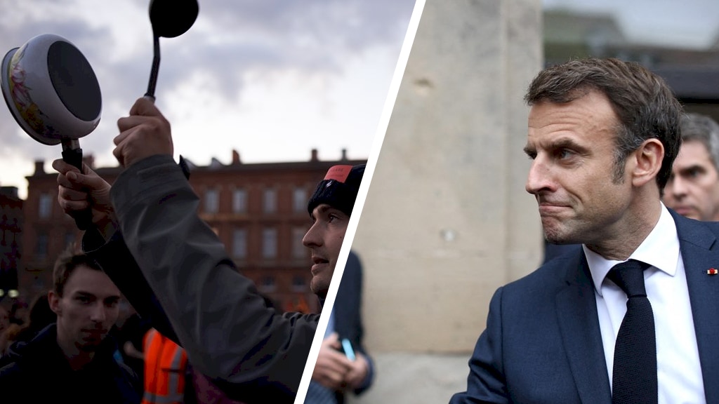 Franse president Macron: 'Op pannen slaan helpt dit land niet vooruit'